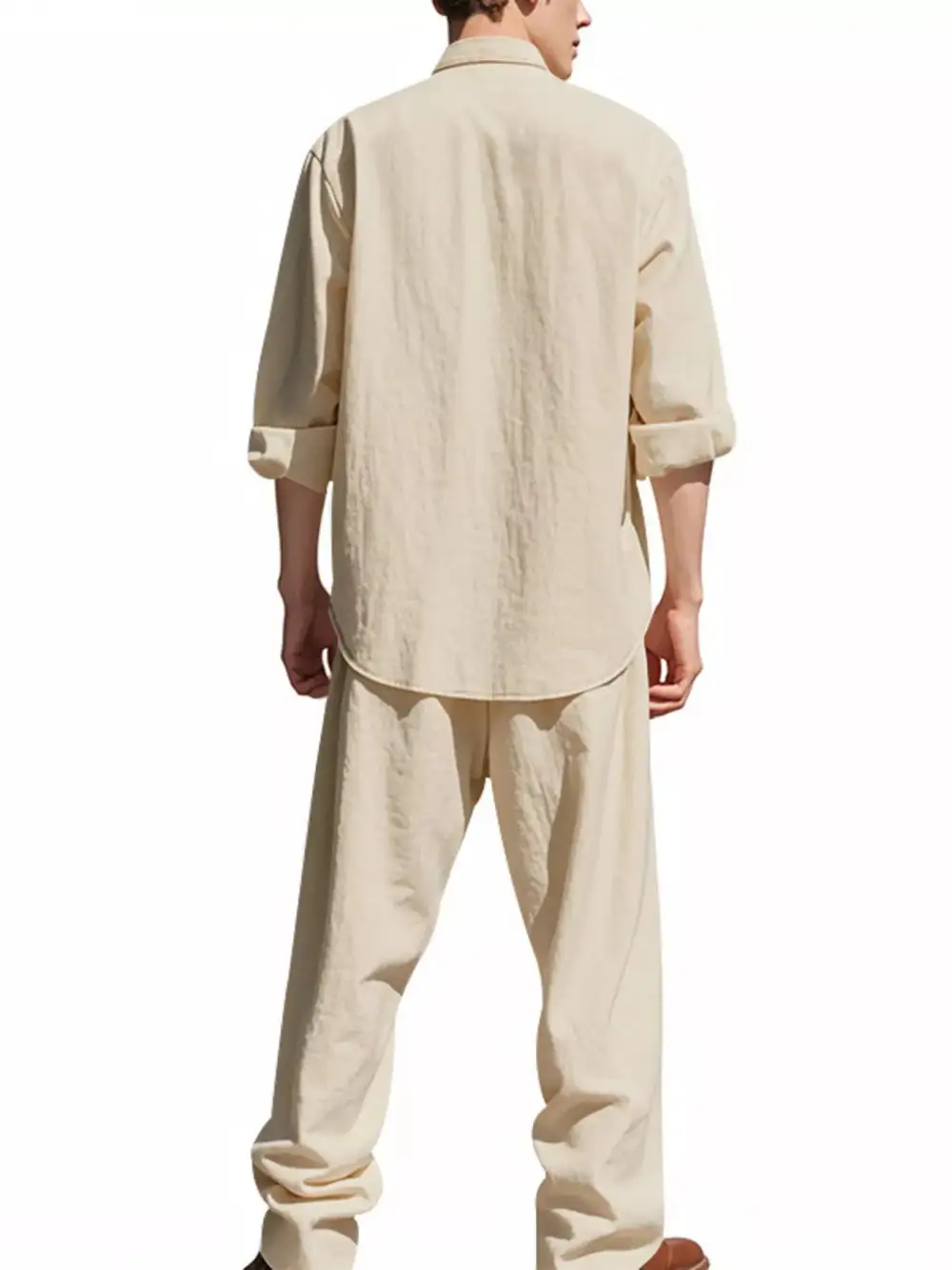 Long Sleeve Button Up Shirt And Pants Set