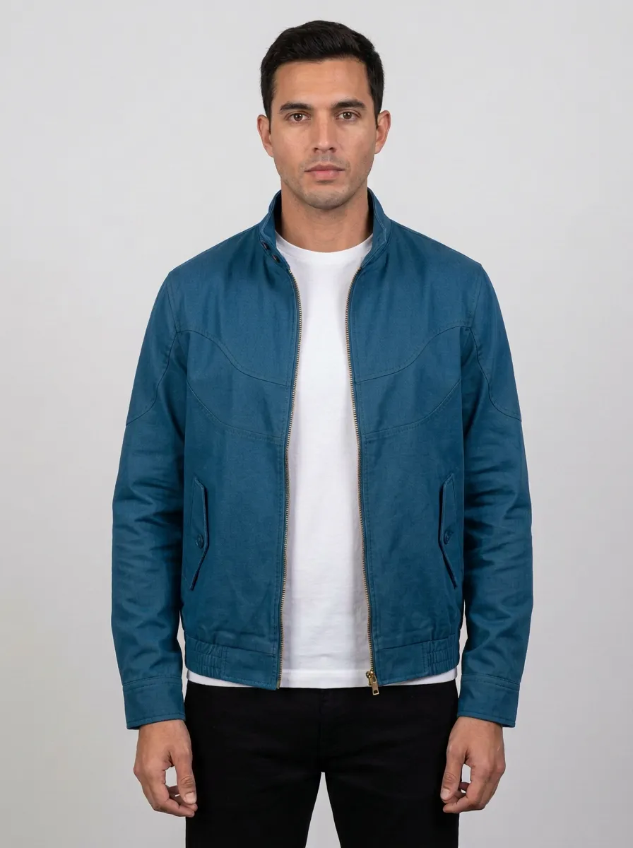 Military Stand Collar Zip Jacket