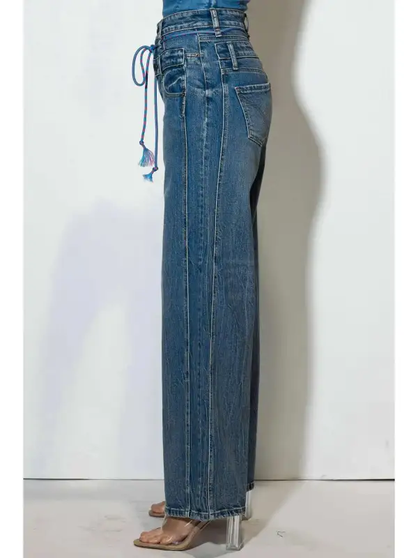 Double Waist High Rise Jeans