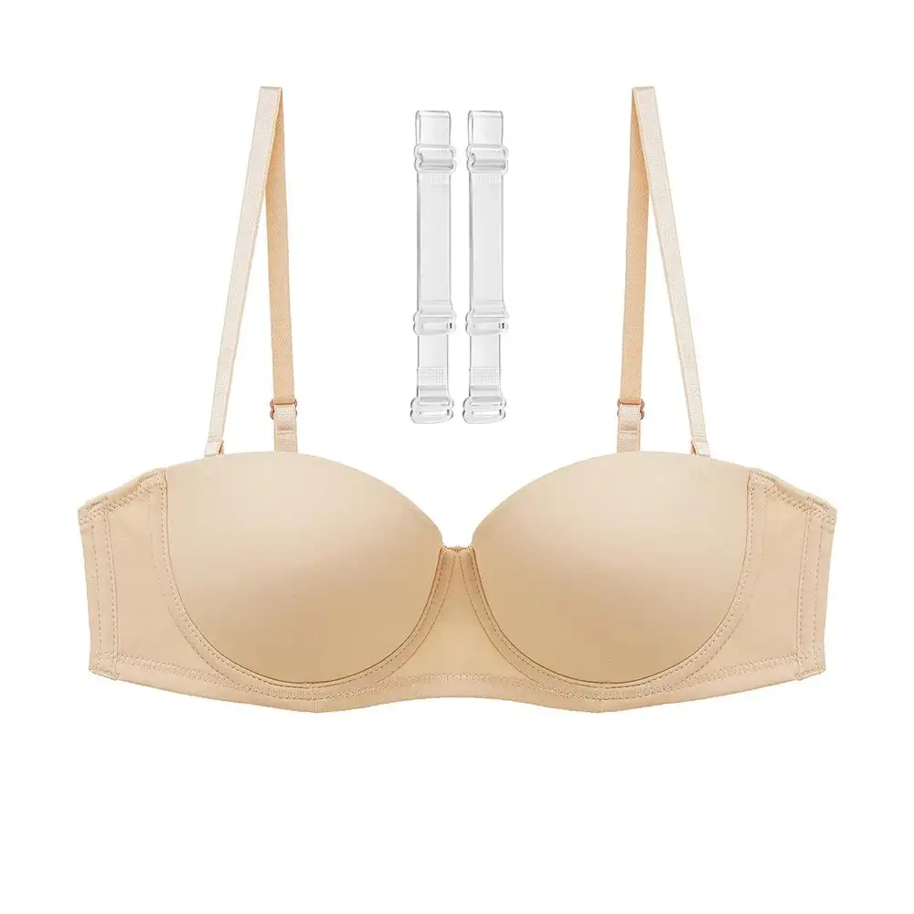 Bra with Clear Adjustable Straps