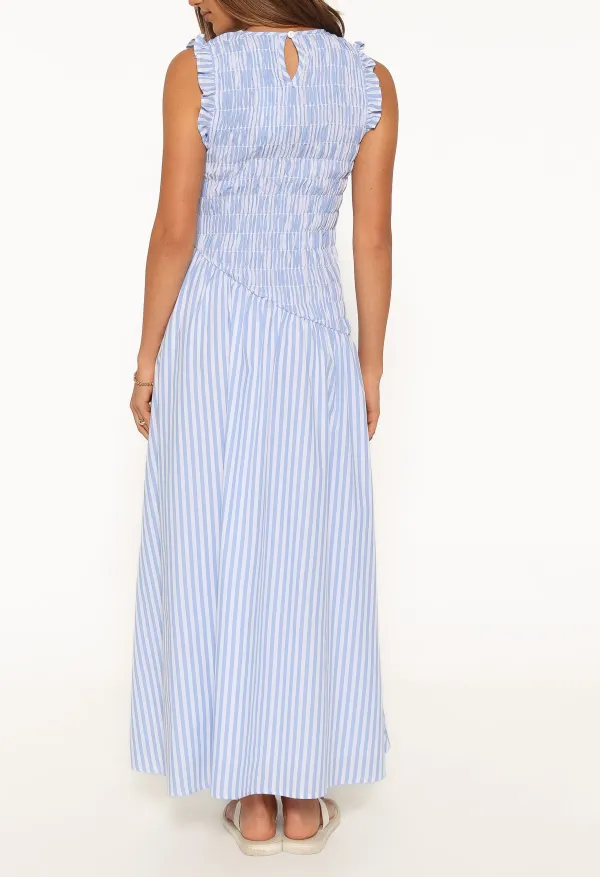 Stripe A-Line Maxi Dress