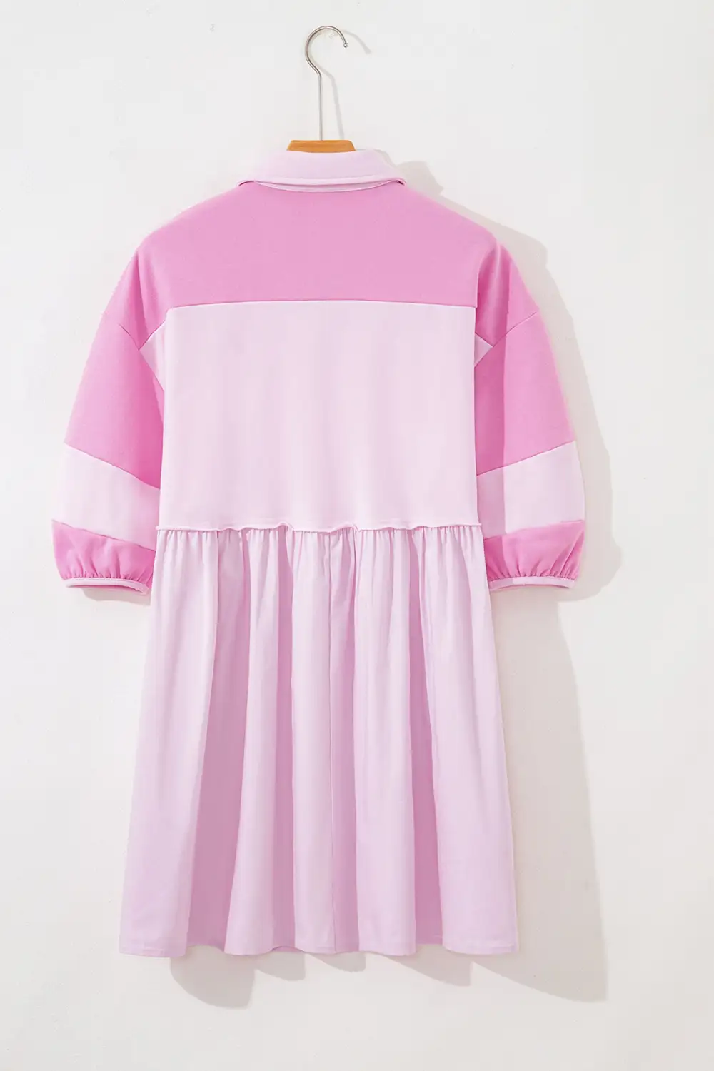 Gathered Detail Patchwork Mini Dress