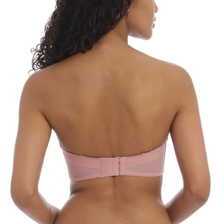 Women's Strapless Molded Adjustable Straps Lace Smoothing Bra
