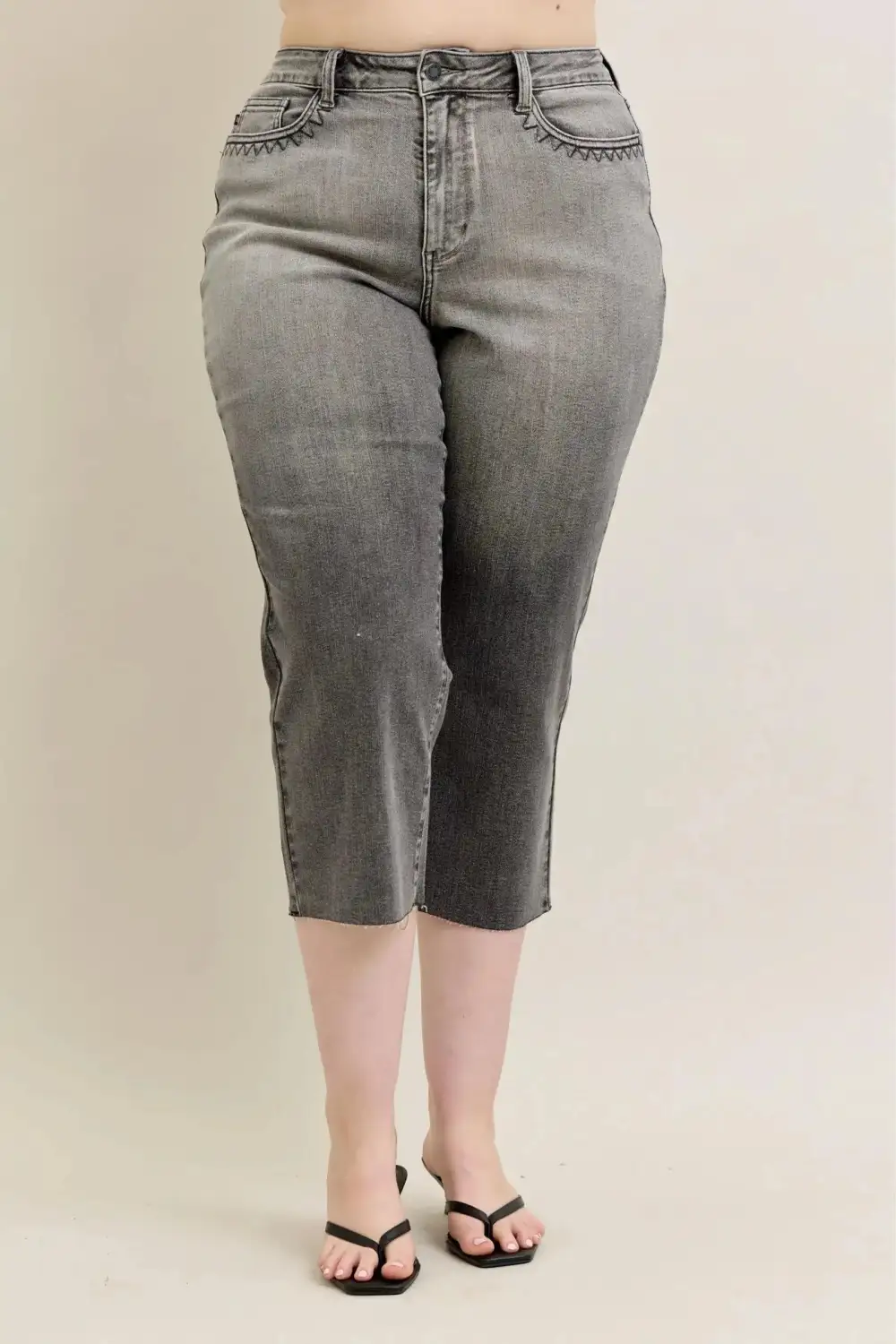 High-Waist High-Rise Cotton Denim Jeans