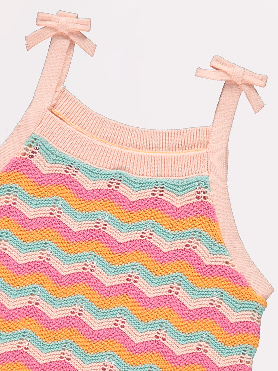 Striped Knitted Strappy Dress detail 1