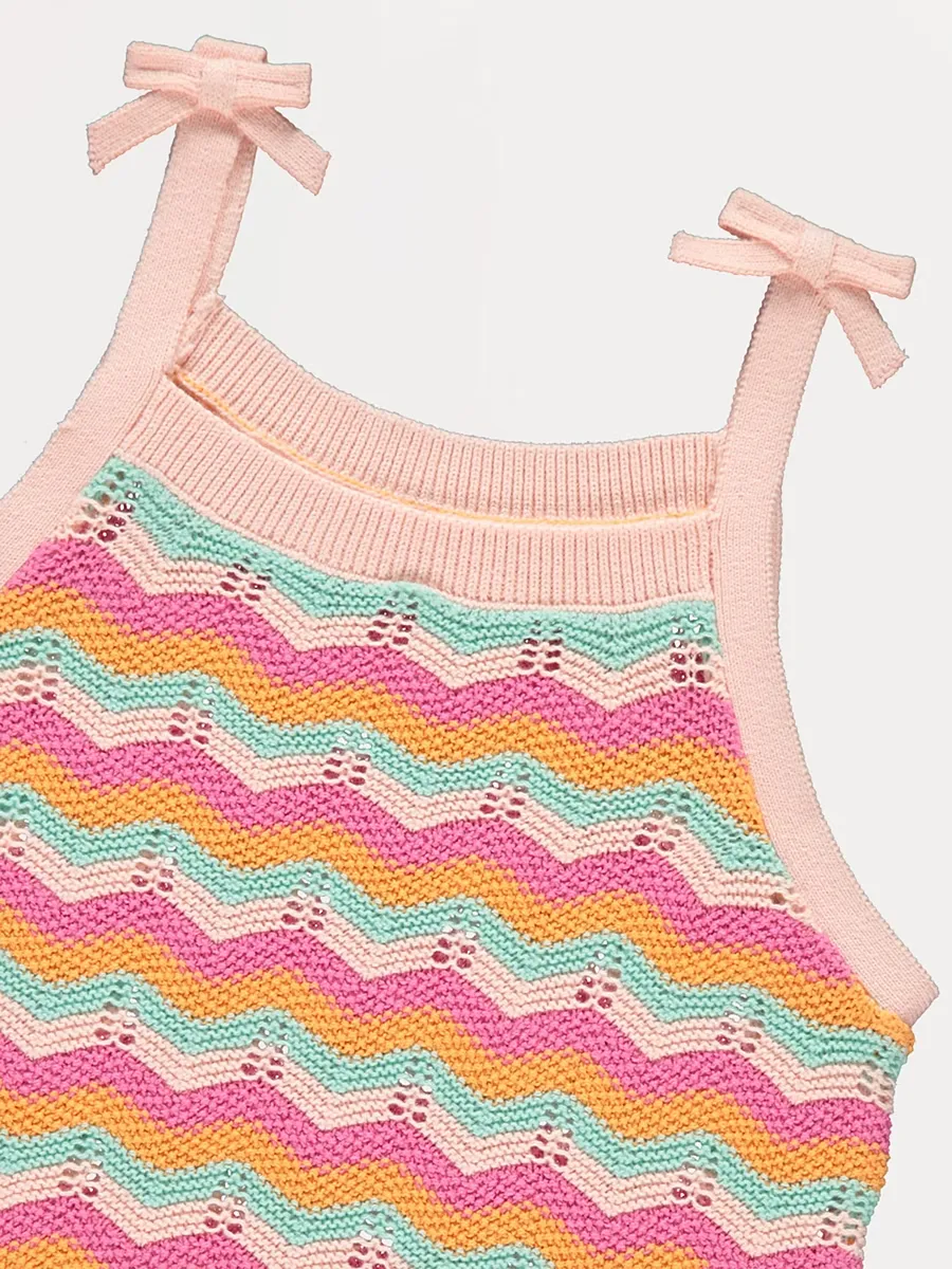 Striped Knitted Strappy Dress