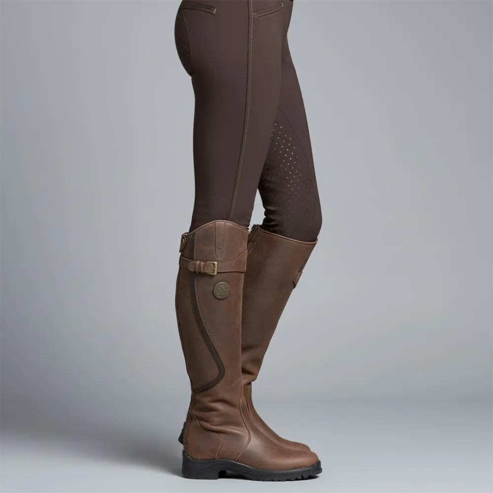 Leather Knee Tall Boots Waterproof Flat Boots Everyday Wear