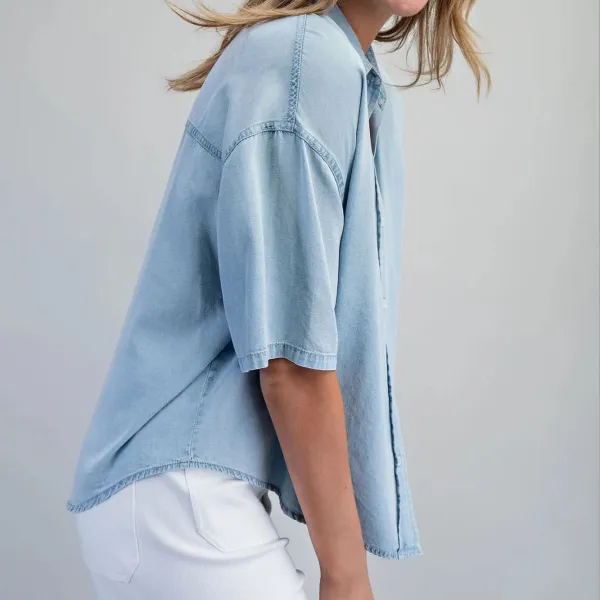Pointed Collar Blouse
