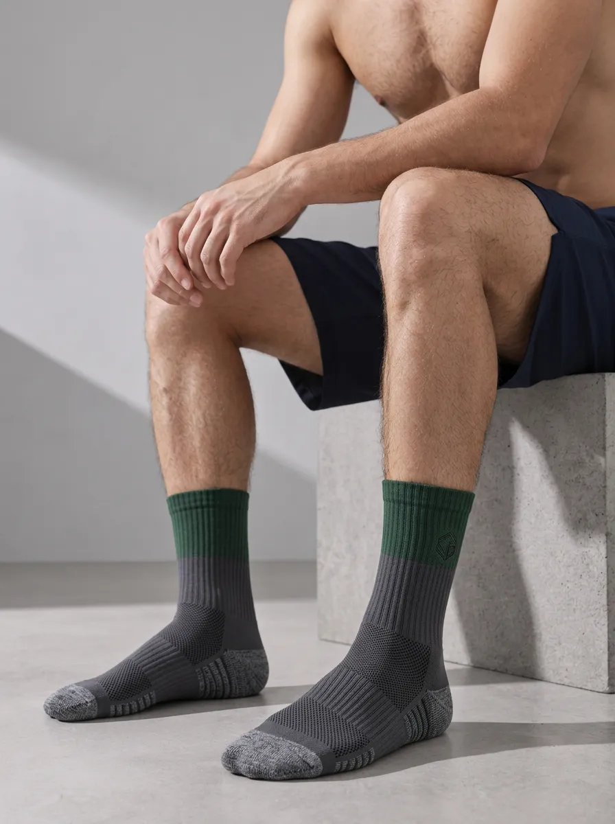 Men's Colorblock Sport Crew Socks