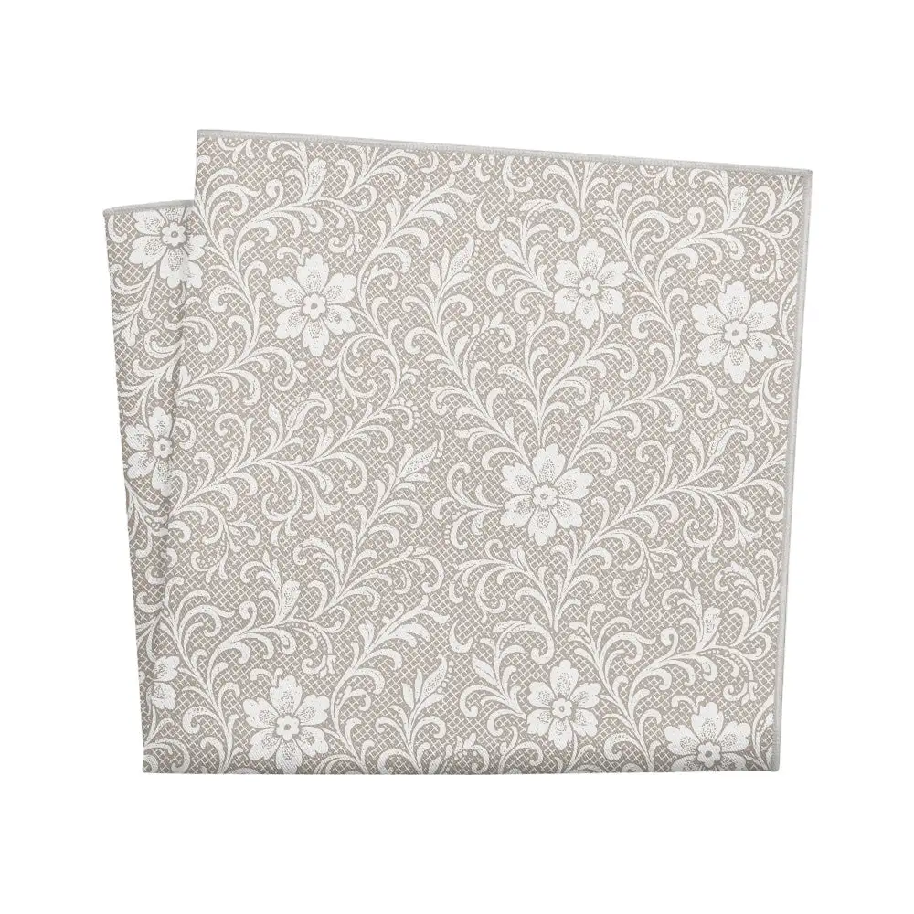 Tailored Timeless Floral Ornate Pocket Square