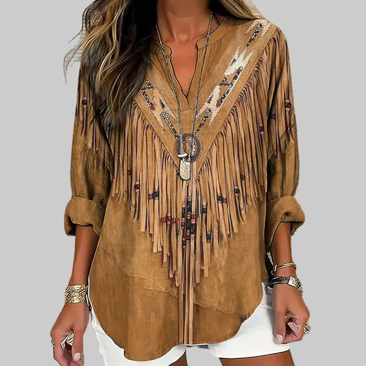 Relaxed Boho Clean Line Blouse