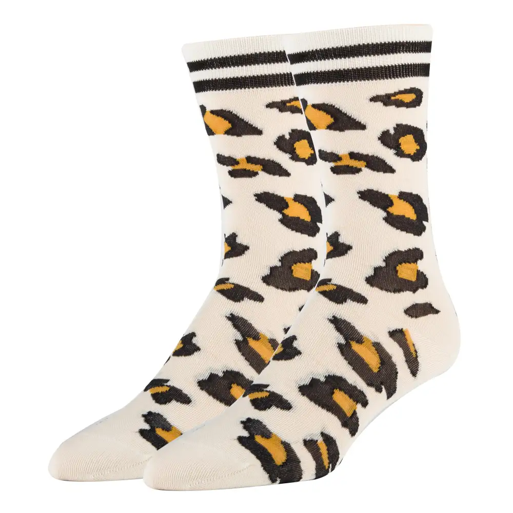 Classic Cotton Blend Abstract Graphic Crew Socks
