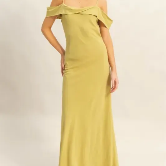 Elegant Flattering Fit Cami Maxi Dress