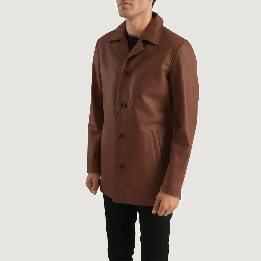 Men's Casual Leather Coat