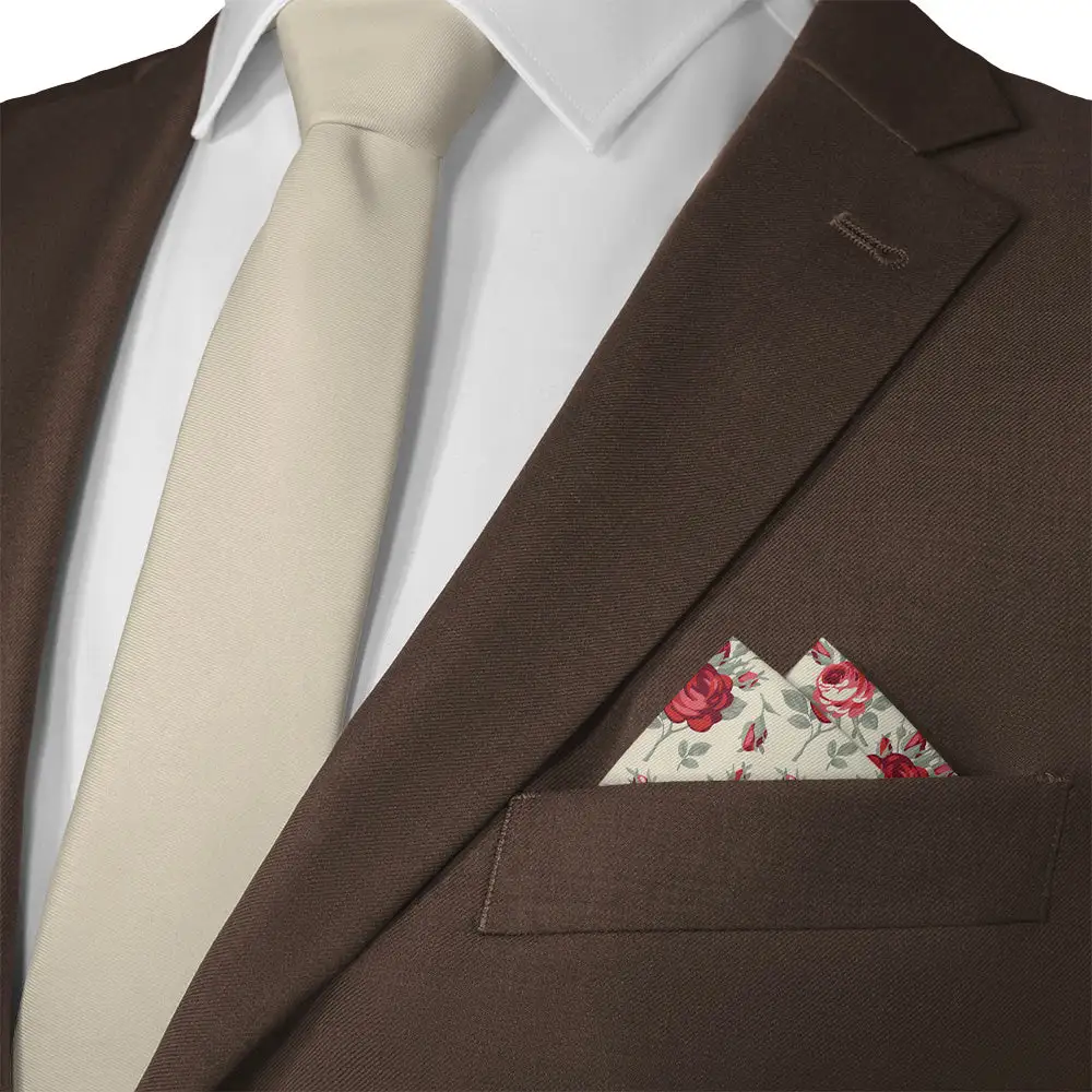 Clean Sharp Floral Pocket Square