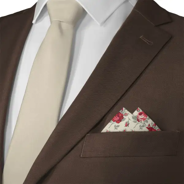 Clean Sharp Floral Pocket Square