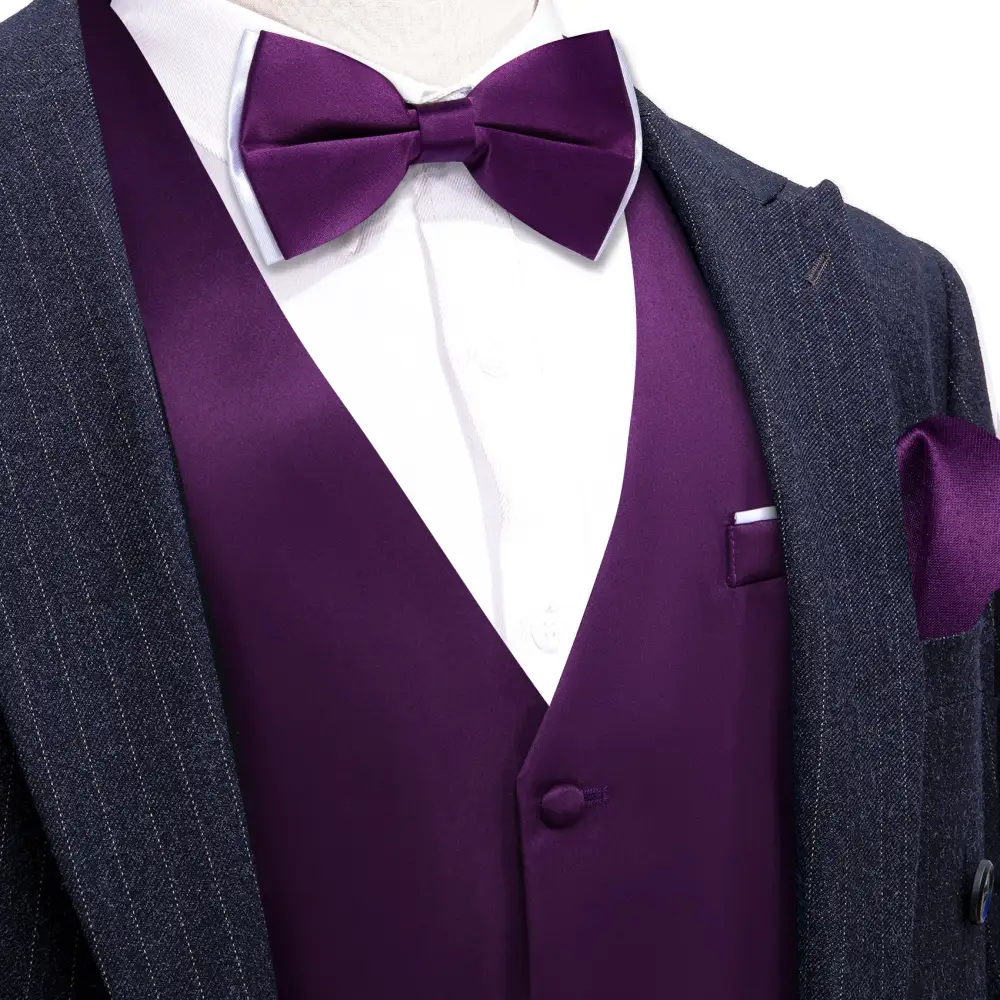 Refined Solid Dress Vest Set