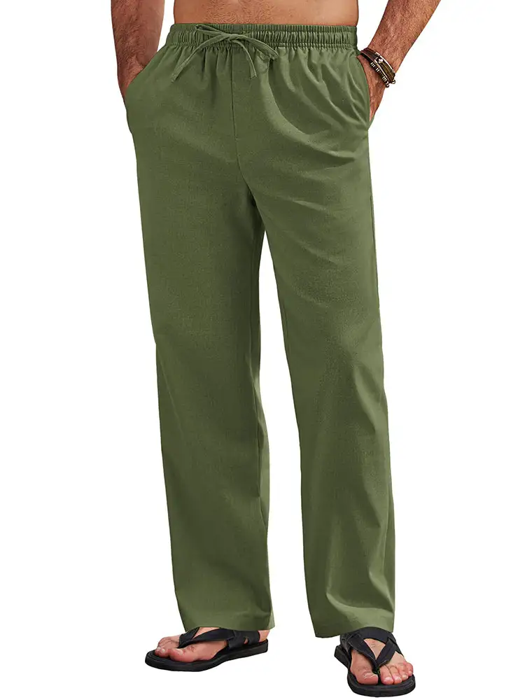 Sumer Linen Blend Beach Yoga Trousers Pants