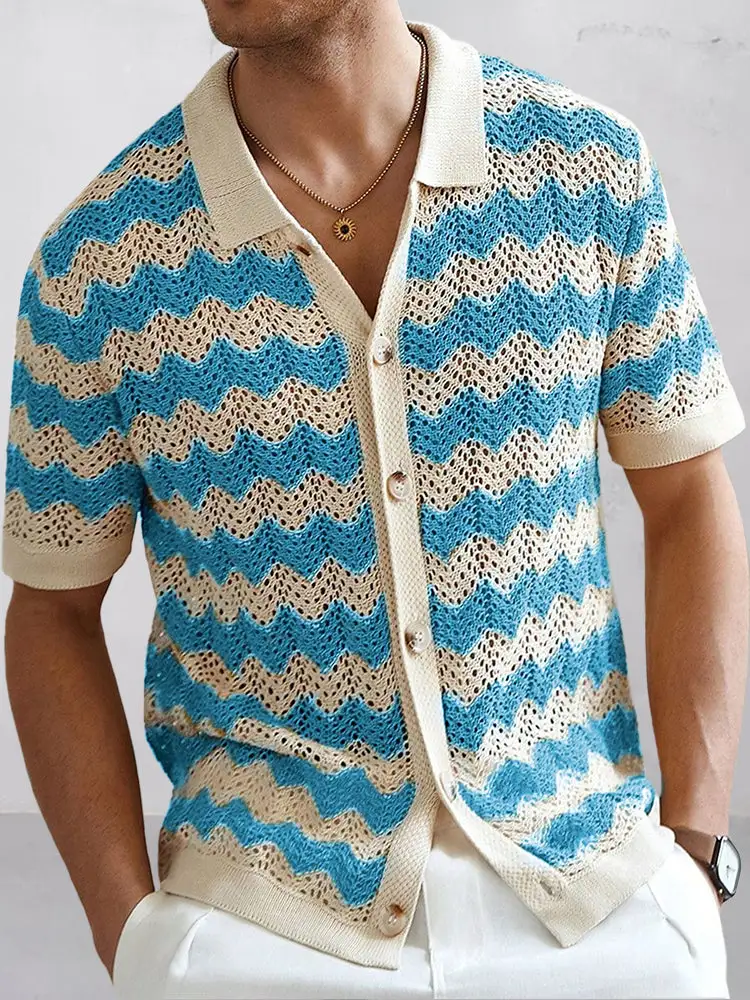 Jacquard Open Stitch Shirt