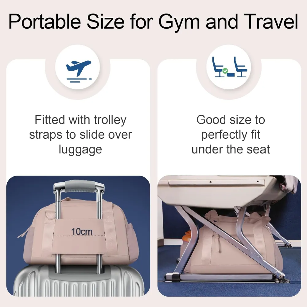 Mini Gym Bag for Women Girls Small Gym Tote Bag with Wet Compartment Waterproof Travel Duffle Bag Cute Workout Sport Bag