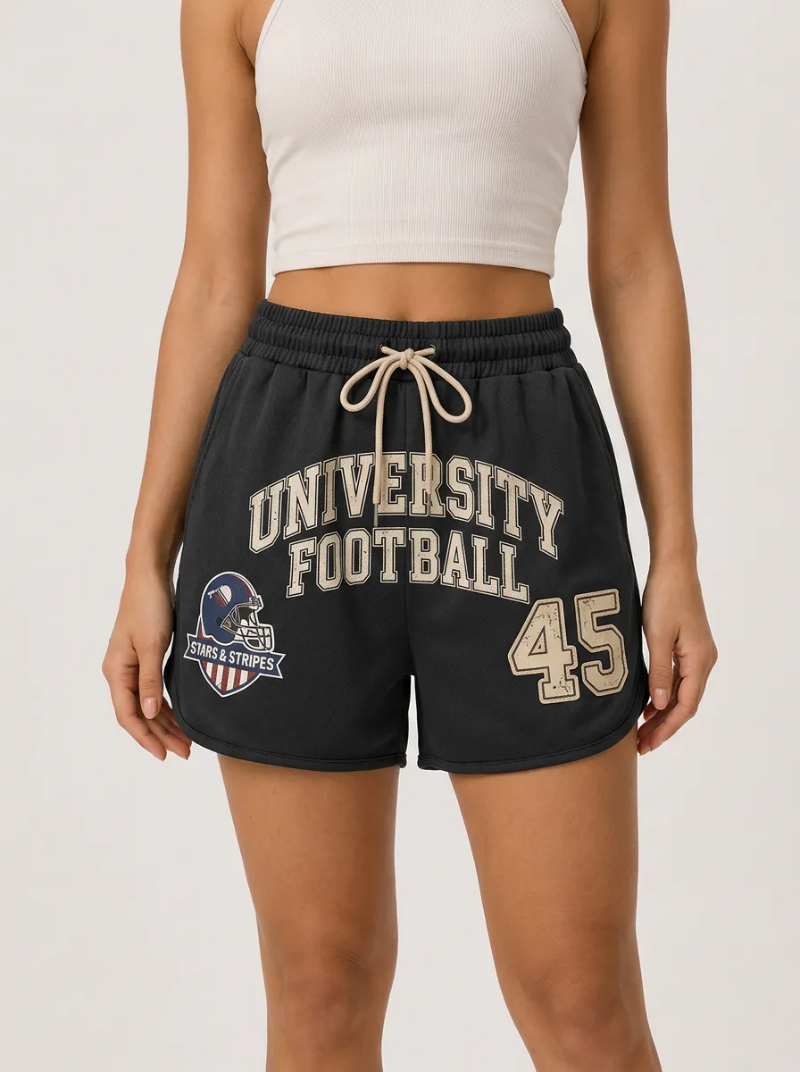 Women's University Football Stars & Stripes 45 Printed Shorts