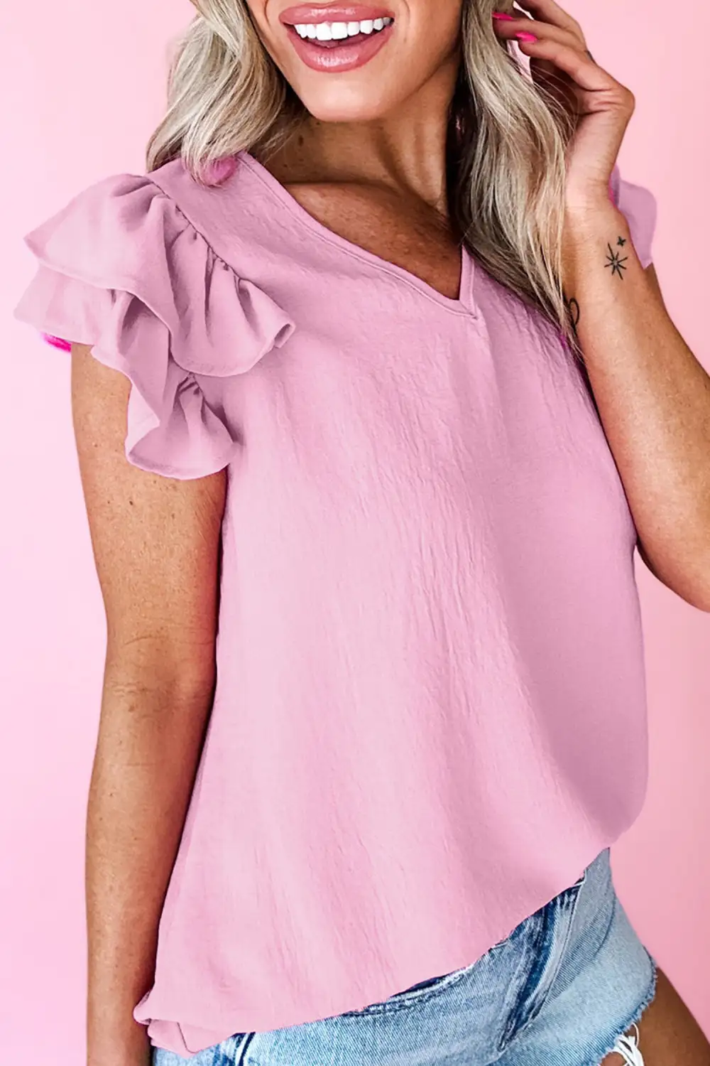 Relaxed Ruffled Tank Top