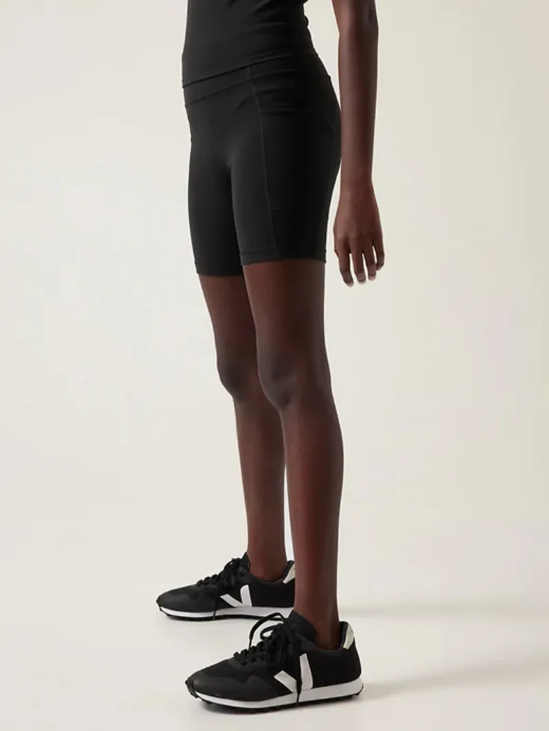 Black High-Waist Biker Shorts For Sleek Active Style