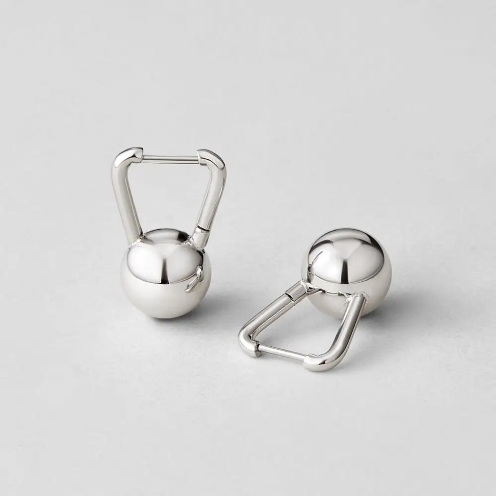 Dumbbell Hoop Earrings