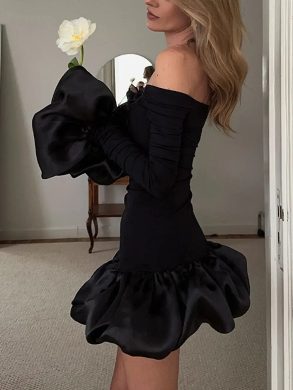 Soft Touch Ruffle Mini Dress