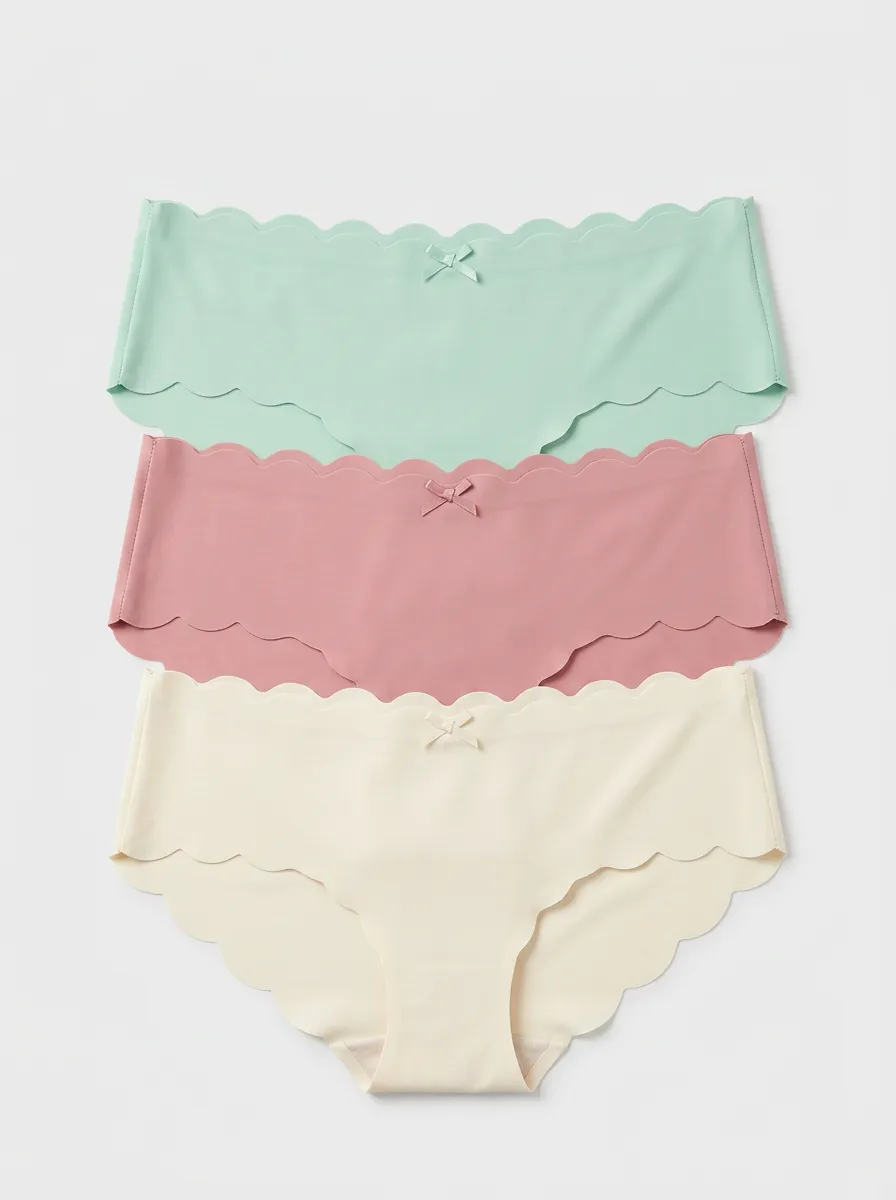 Everyday Seamless Bow-Detail Women's Three-Piece Panty Set
