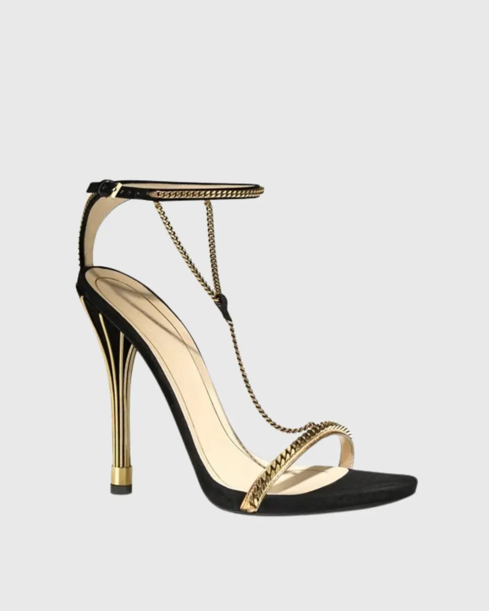 Vintage Chain T Strap Sandals