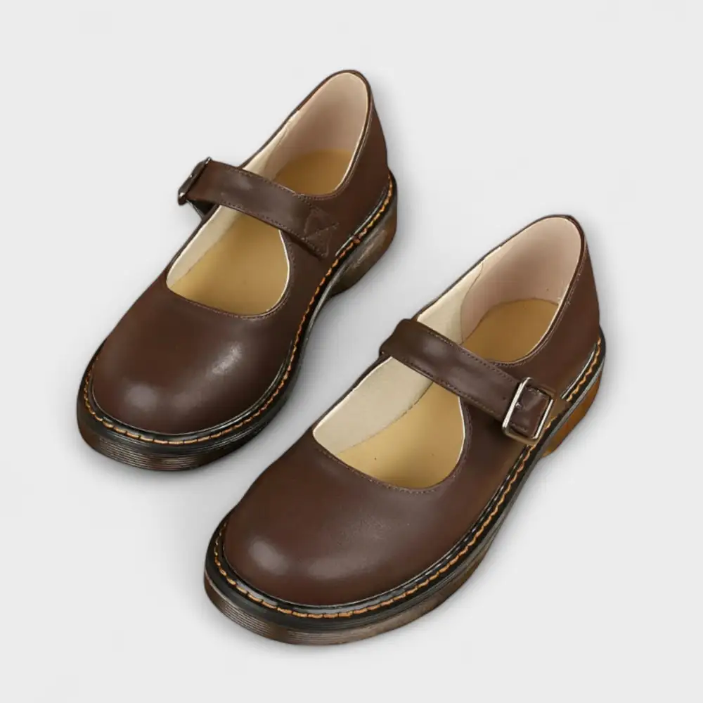 Leather Non Slip Vintage Ballet Flats