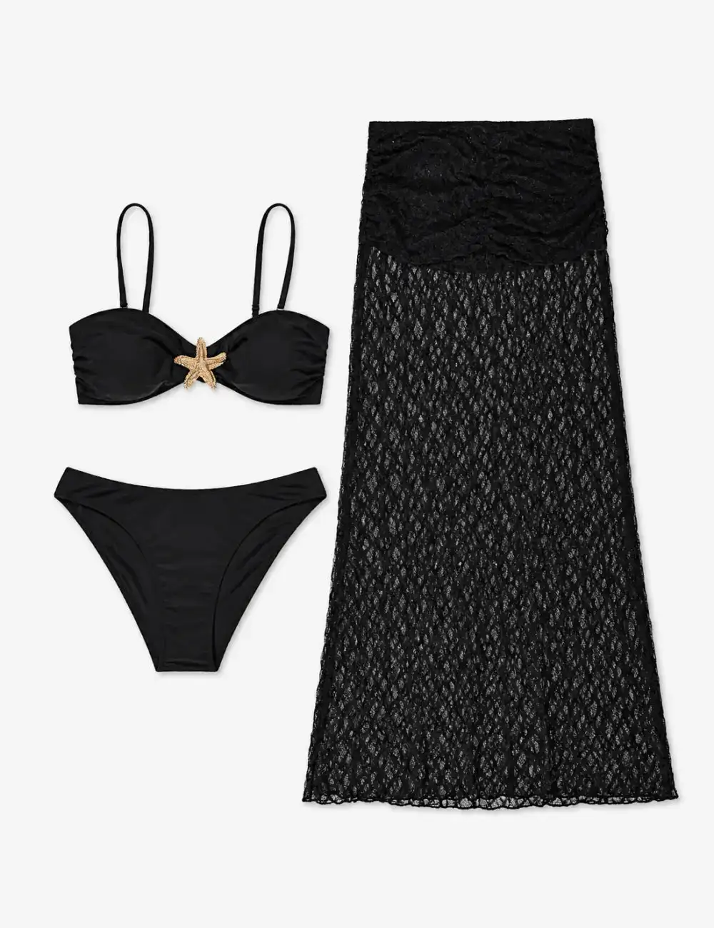 Tone Starfish Center Accent Bikini Set with Salong