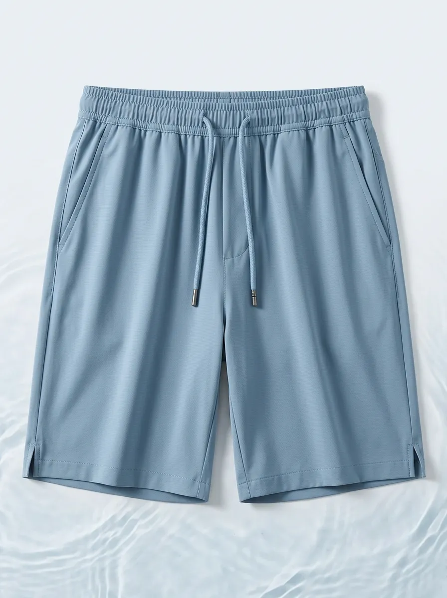 Training-Inspired Ice-Silk Elastic-Waist Stretch Shorts