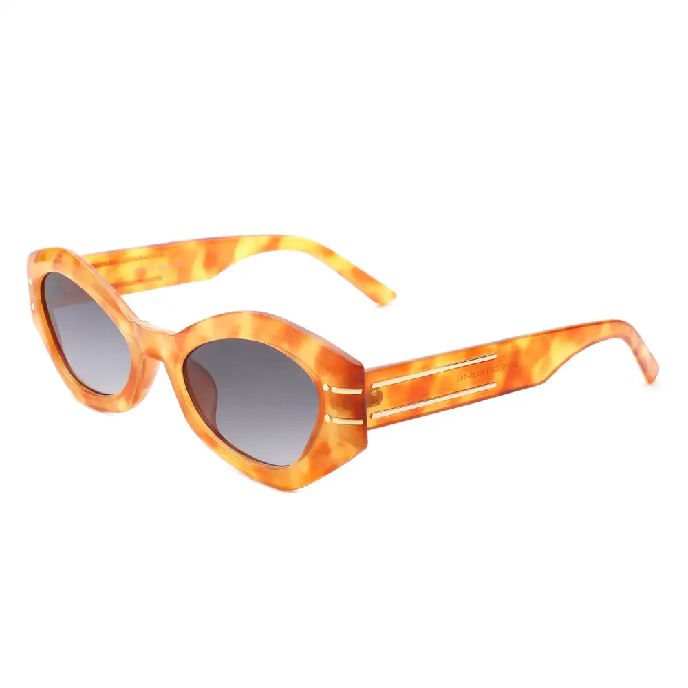 Relaxed Cat Eye Oval Frame Sunglasses