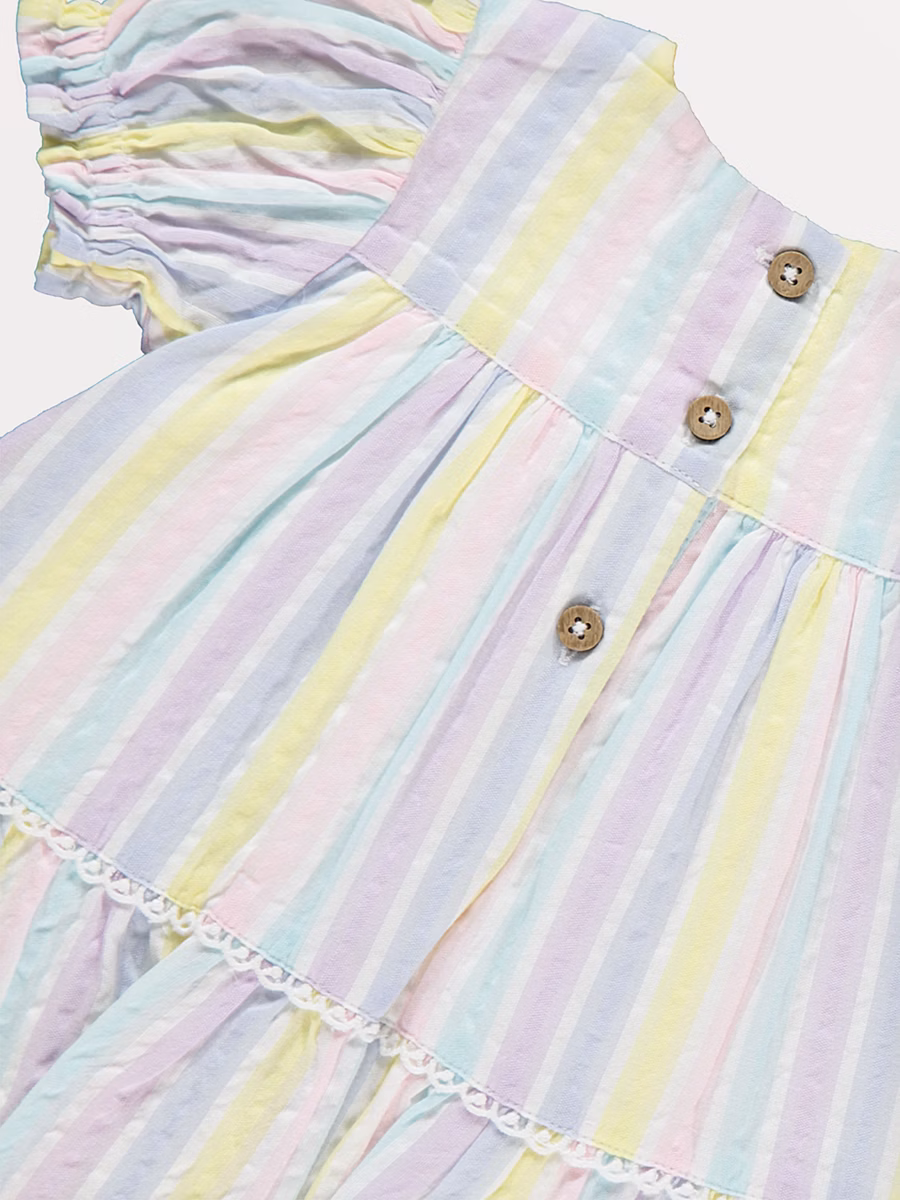 Pastel Striped Dress detail 1
