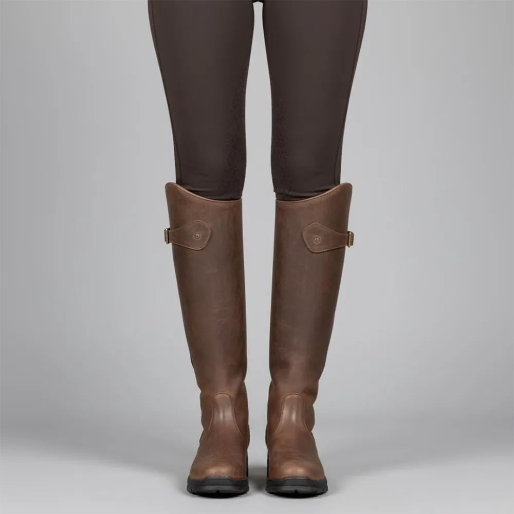 Leather Knee Tall Boots Waterproof Flat Boots Everyday Wear