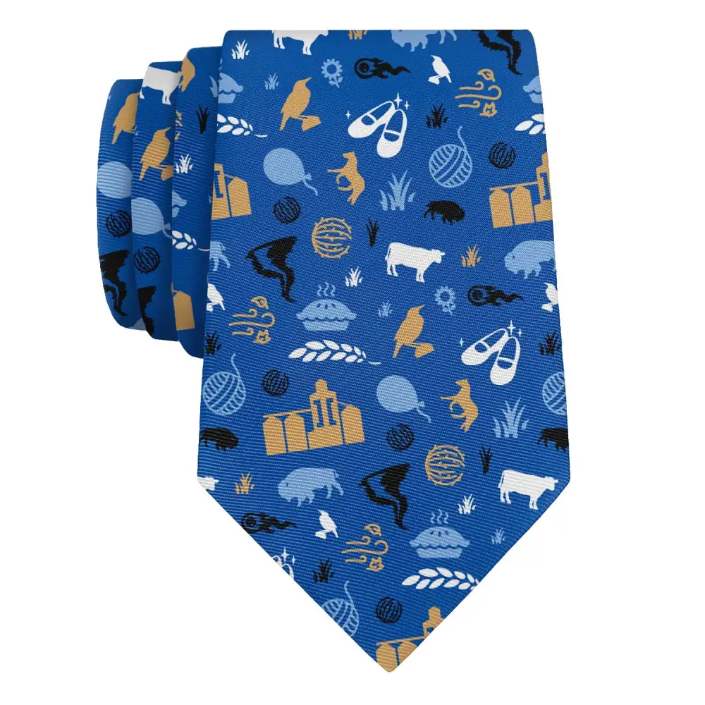 Polished Heritage Emblem Design Necktie