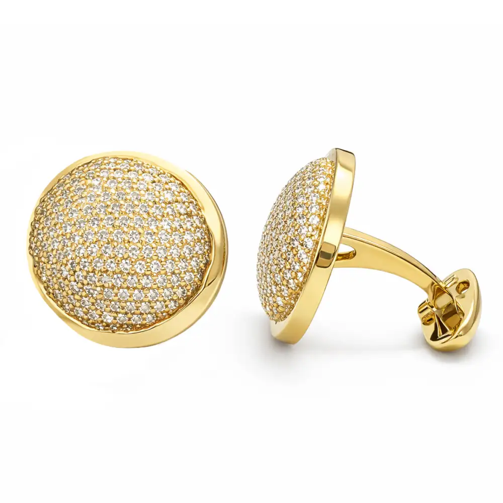 Refined Classic Diamond Cufflinks