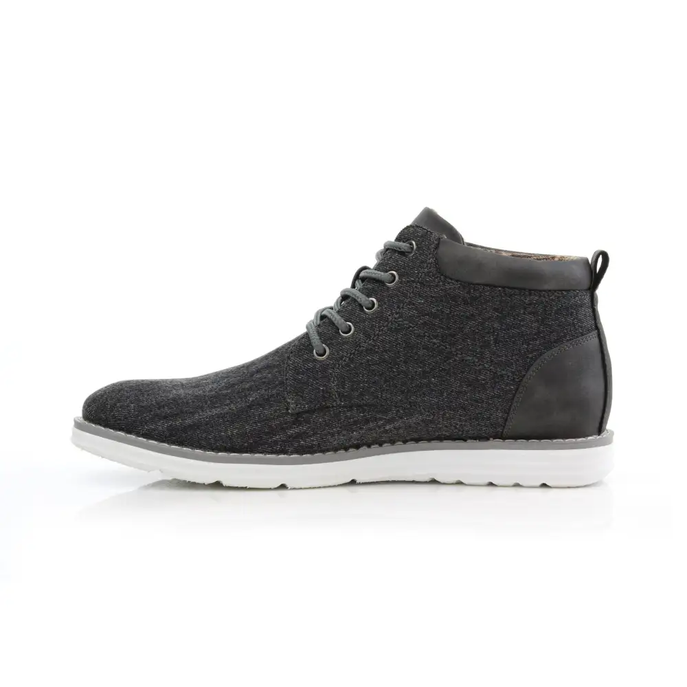 Modern Faux-Suede Suede Faux-Leather Chukka Boots