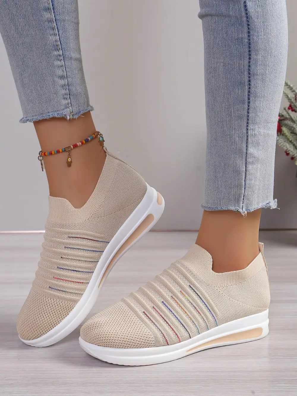 Wedge Mesh Sneakers