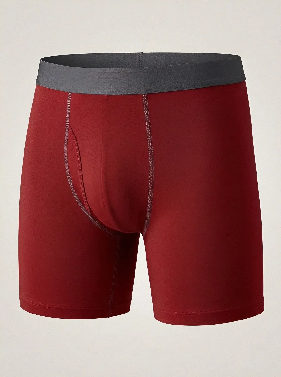 Men's Solid Contrast Waistband 3-Pack Boxer Briefs