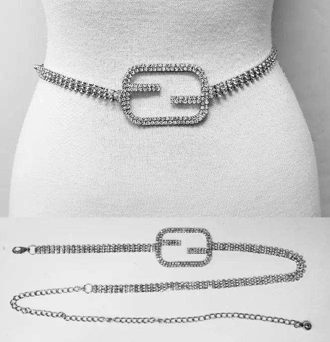 Elegant Stone Accent Waist Belt