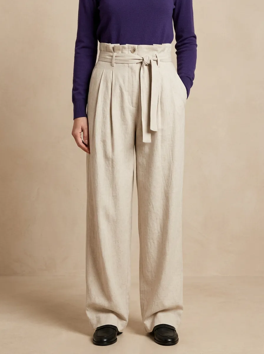 Everyday Belted High Rise Wide Leg Pants
