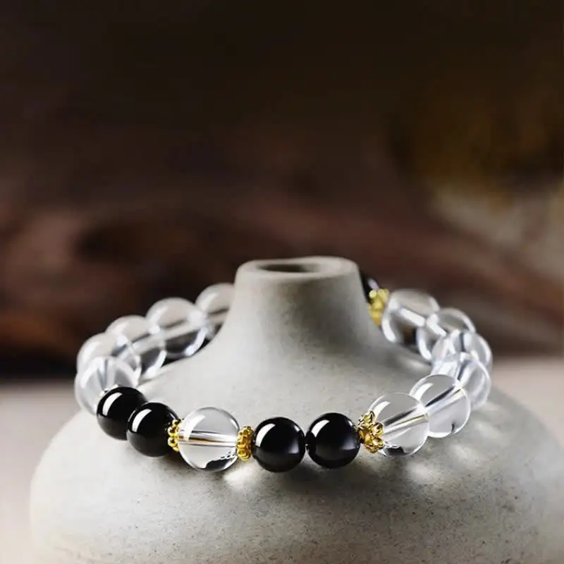 Natural Clear Quartz Beaded Bracelet