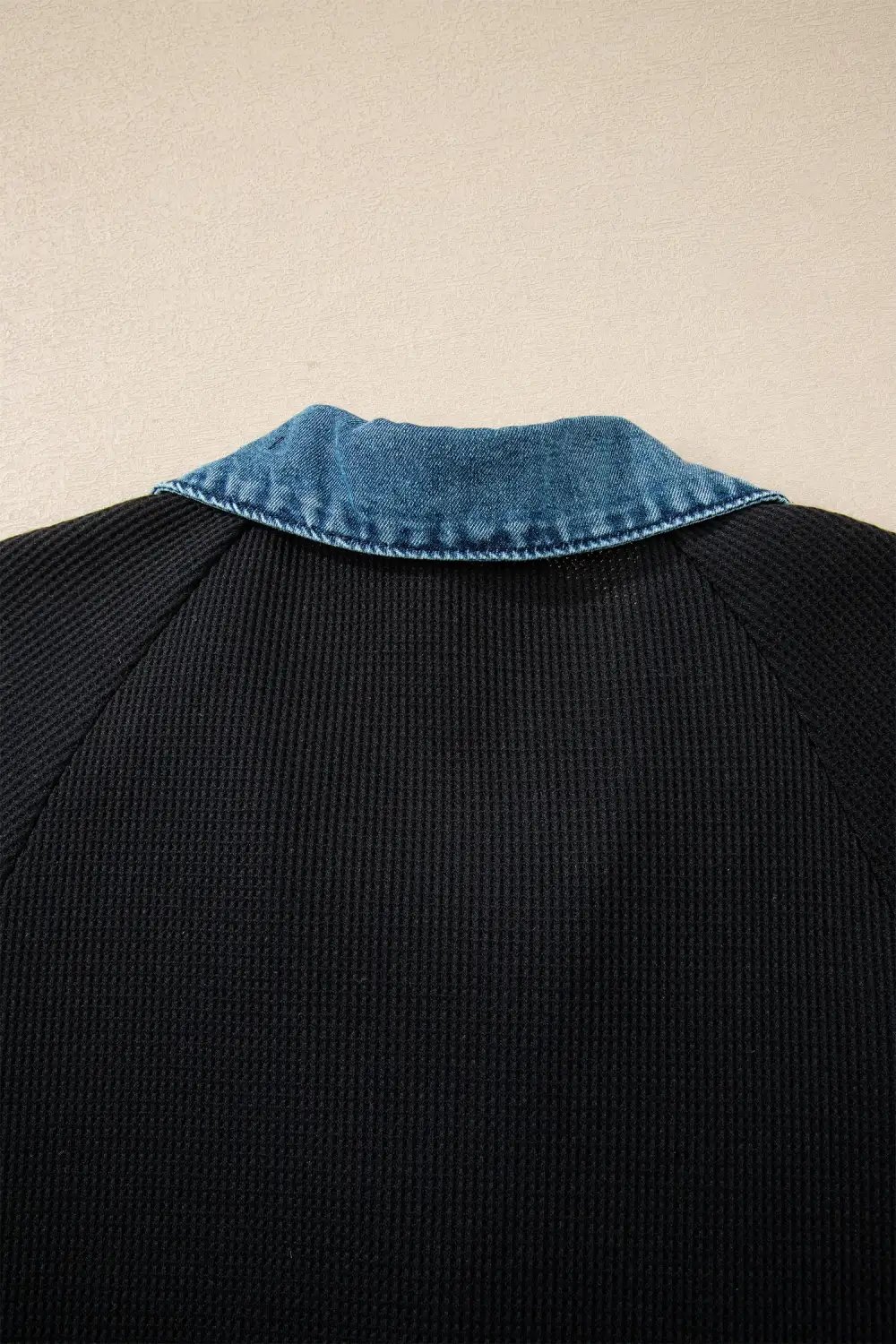 Patchwork Denim Knit Sweater Dress