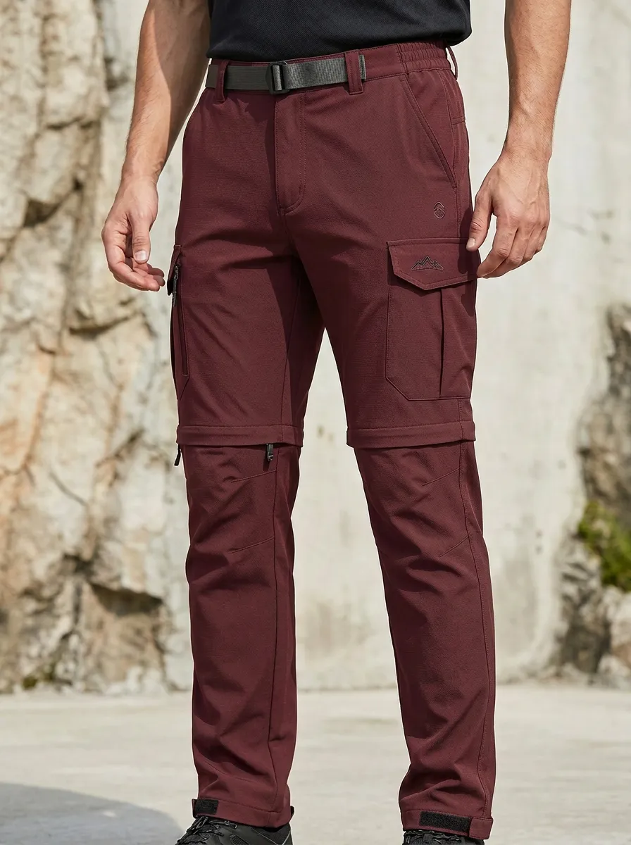 Men's Trek Expedition Mountain Graphic Waterproof Zip Tactical Cargo Pants