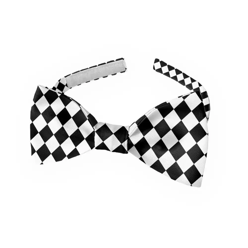 Checkered Tile Pattern Bow Tie