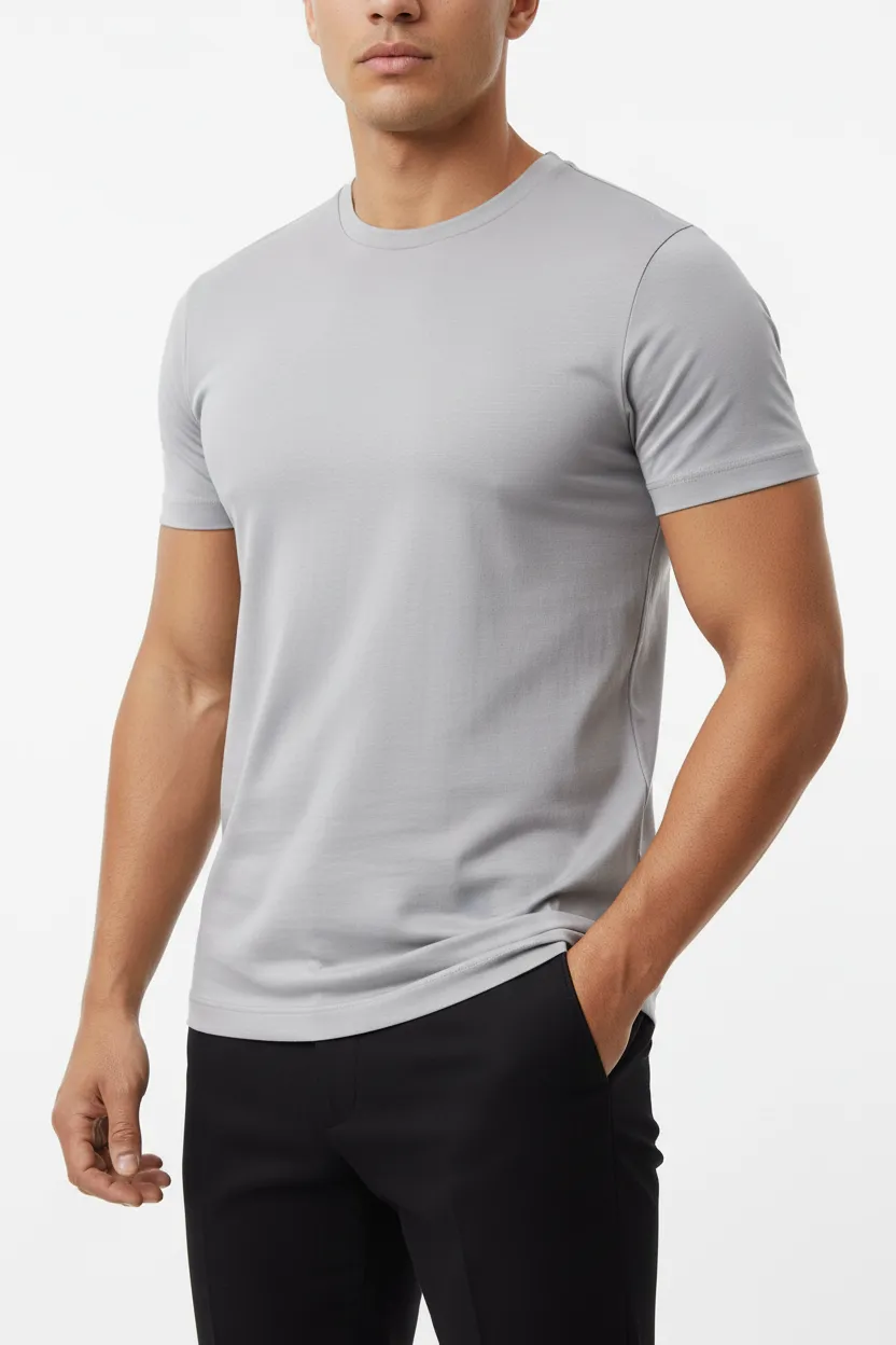 Round Neck Crew Neck Cotton T-Shirt