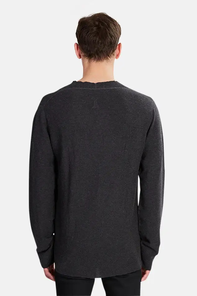 V-Neck Cotton Knit Sweater